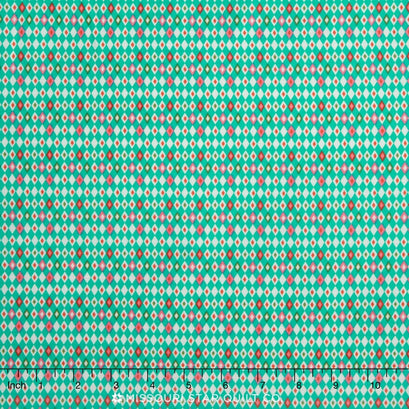 Vintage Kitchen - Harlequin Teal Yardage