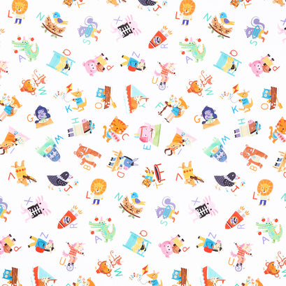 Fun-2-3 - Alphabet White Yardage