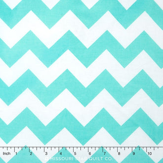 Medium Chevron - Aqua 108" Backing