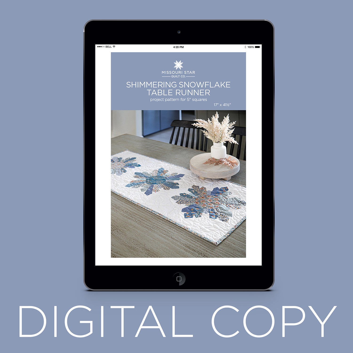 Digital Download - Shimmering Snowflake Table Runner Pattern