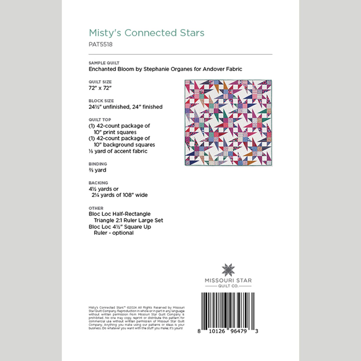 Digital Misty's Connected Stars Quilt Pattern by Missouri Star Alternative View #1