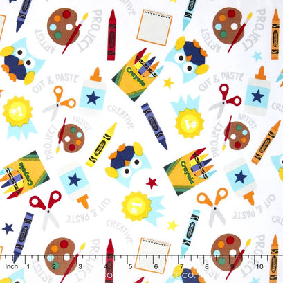 Colorfully Creative Crayola™ - Main White Yardage