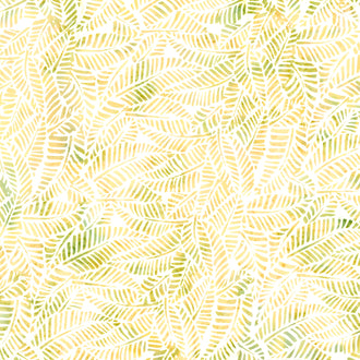 Turtle Cove Batiks - Tossed Leaves Neutral Snow Yardage