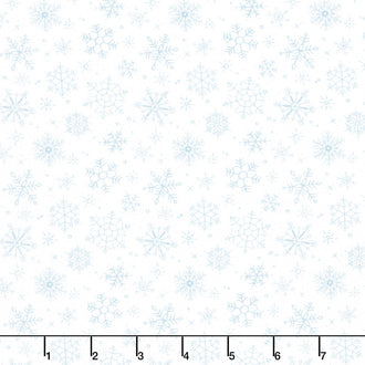 Magical Winterland - Snowflake Snow Yardage