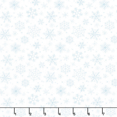 Magical Winterland - Snowflake Snow Yardage