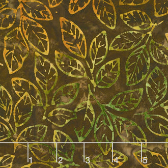 Artisan Batiks - Cornucopia 8 Leaf Sprigs Nature Yardage