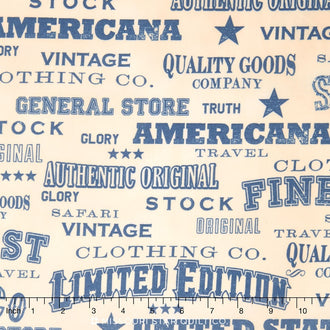 Limited Edition - Words Cream Yardage