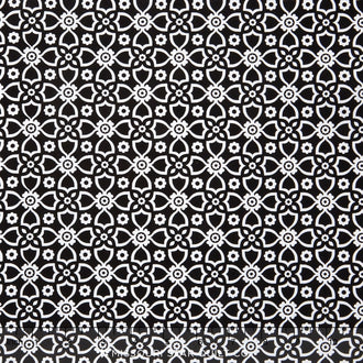 Dot & Dash - Flourish Black Yardage