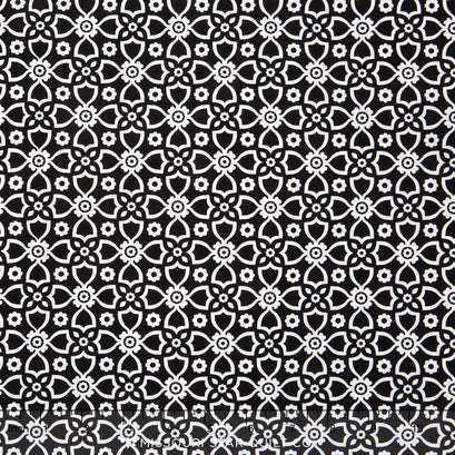 Dot & Dash - Flourish Black Yardage