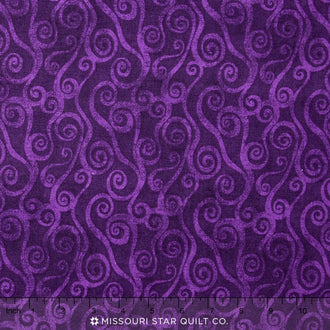 Wilmington Essentials - Swirly Scroll Tonal Purple 108" Backing