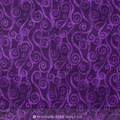 Wilmington Essentials - Swirly Scroll Tonal Purple 108" Backing