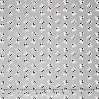Blackbeard's Pirates - Blackbeard Skull Gray Yardage