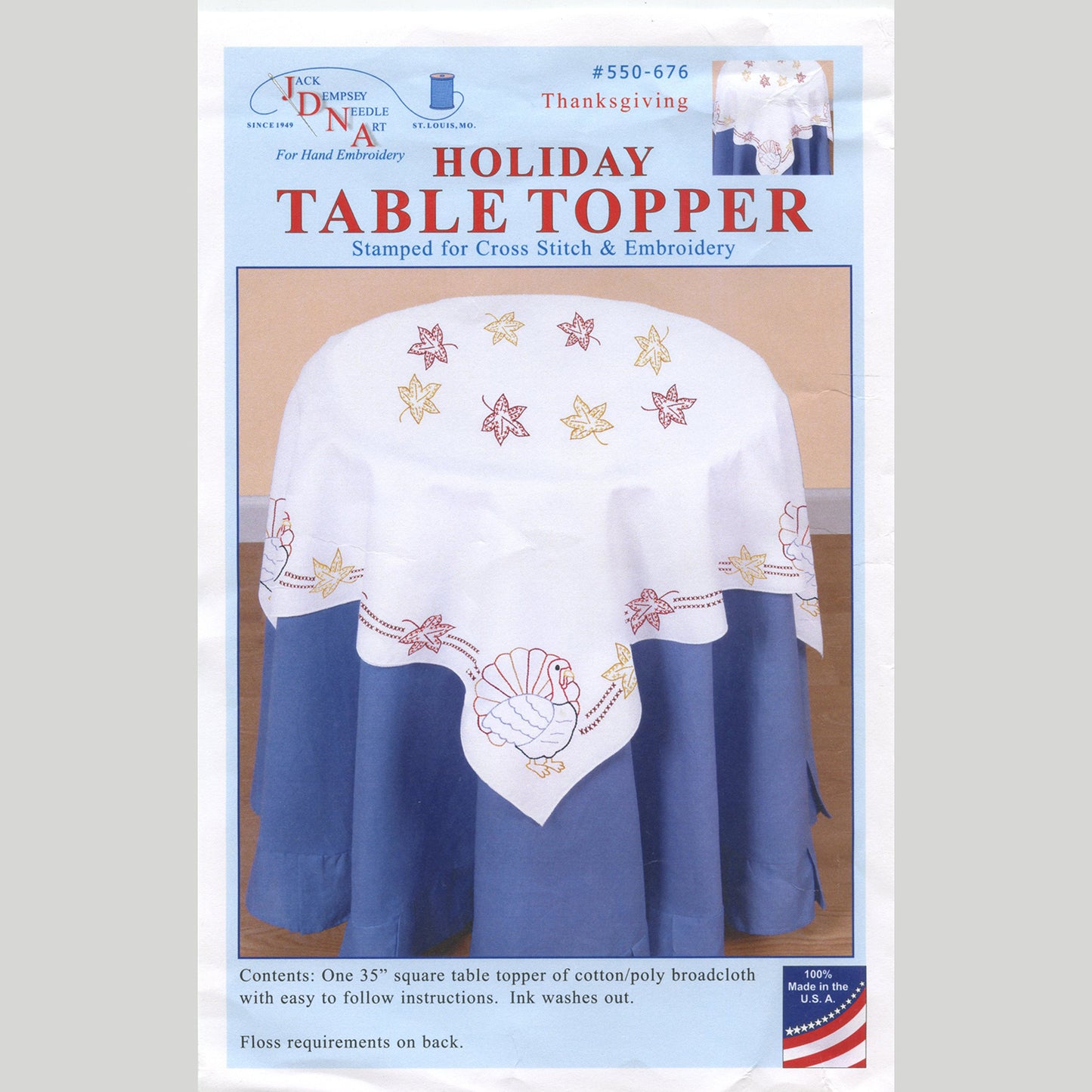 Thanksgiving Embroidery Table Topper Kit Alternative View #3