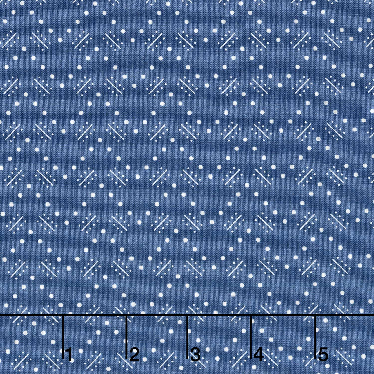 Time and Again - Zigzag Indigo Yardage