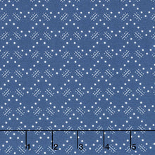 Time and Again - Zigzag Indigo Yardage