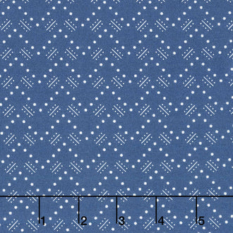 Time and Again - Zigzag Indigo Yardage