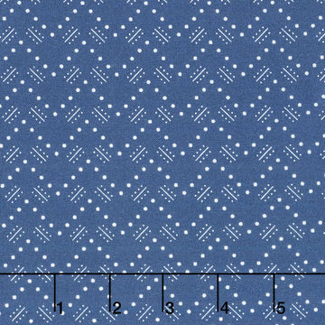 Time and Again - Zigzag Indigo Yardage