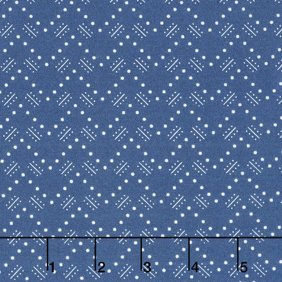 Time and Again - Zigzag Indigo Yardage