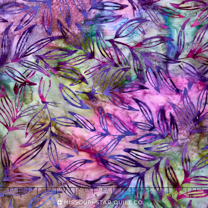Artisan Batiks - Serendipity 2 Narrow Leaves Petunia Yardage