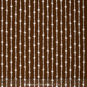 Cowboy - Barbed Wire Brown Yardage