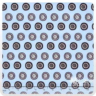 Speedster - Tires Blue Yardage