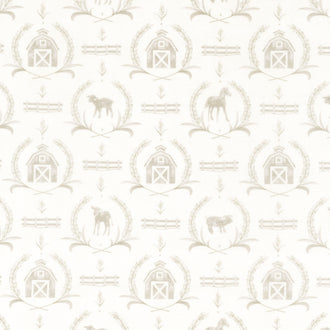 Willow's Farm - Farm Yard Damask Cloud Yardage