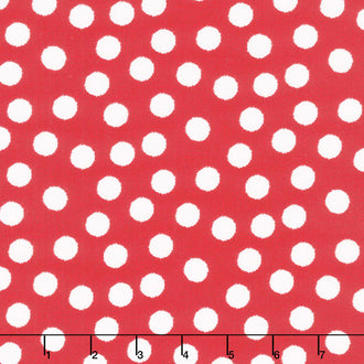 Snow Crew - Snowball Dot Red Yardage
