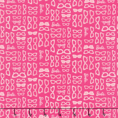 Barbie World - Barbie Glasses Hot Pink Yardage