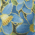 Avery Hill - Blue Flowers Blue Metallic Yardage