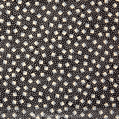 London Calling 6 - Lawn Retro Cubes Black Yardage