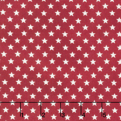 Land That I Love - Stars in a Row Patriotic Red Yardage