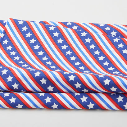 Stars & Stripes Favorites - Diagonal Stripe Blue 2 Yard Cut