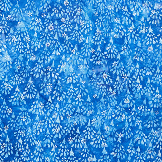 Artisan Batiks - Snowscape Trees Lake Metallic Yardage