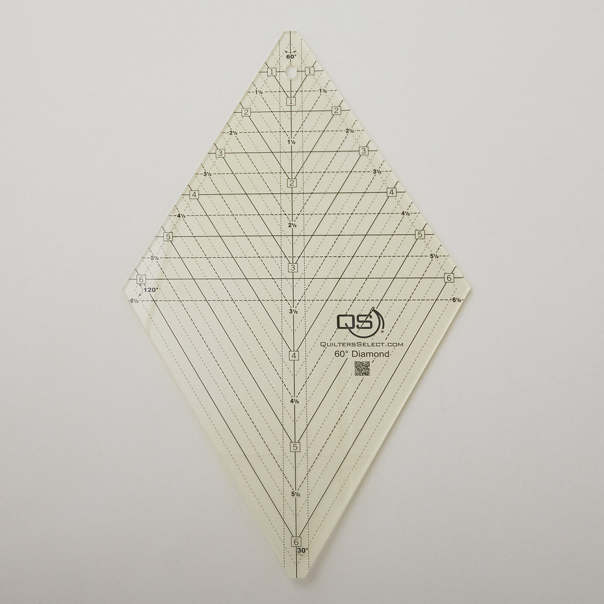 Diamond Measuring Ruler Quilters Select 60 Degree Diamond Ruler