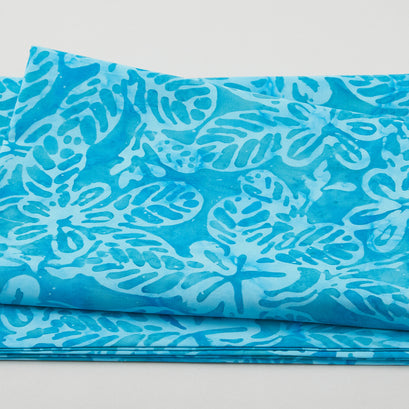 Java Batiks - Jungle Flower Turquoise 2 Yard Cut
