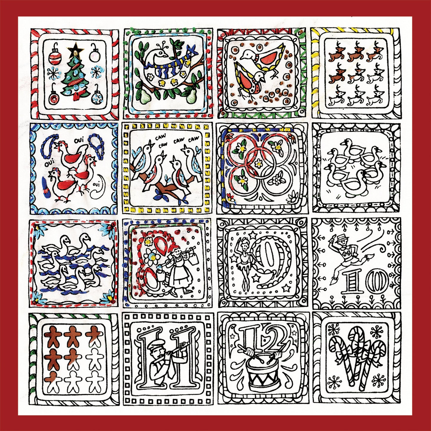 Zenbroidery Twelve Days of Christmas Embroidery Kit Primary Image