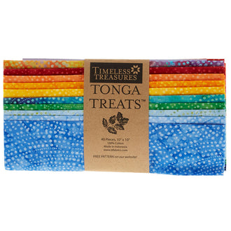 Tonga Treats Batiks - Colorwheel Rainbow 10" Squares