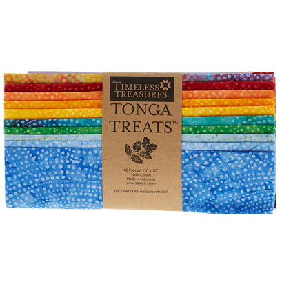 Tonga Treats Batiks - Colorwheel Rainbow 10" Squares