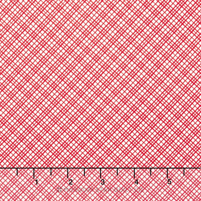 Playing with Shadows - Crosshatch Red Yardage