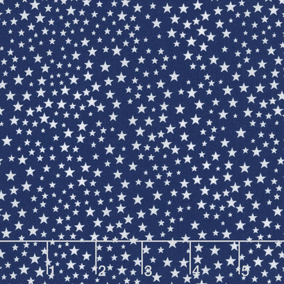 Liberty - Mono Stars Navy Yardage