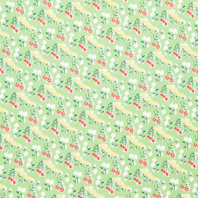 Garden Party - Flower Field Green Yardage