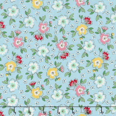 Mon Beau Jardin - Meadow Aqua Yardage