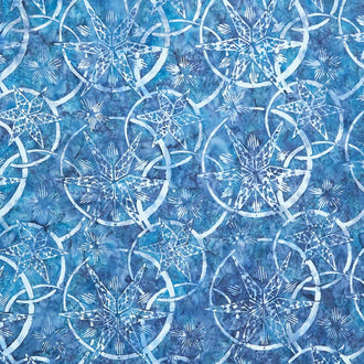 Tonga Batiks - Sage Sonic Stars And Rings Topaz Yardage
