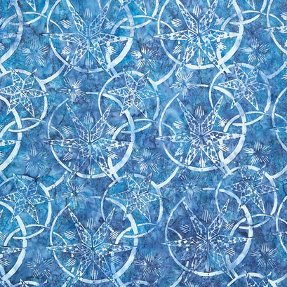 Tonga Batiks - Sage Sonic Stars And Rings Topaz Yardage