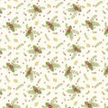 Silent Night - Olive Branch Ivory Metallic Yardage Primary Image