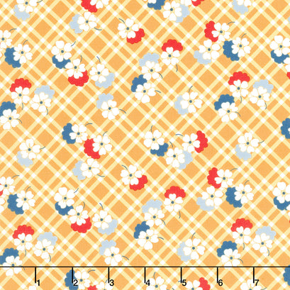 30's Playtime - Picnic Posies Buttercup Yardage