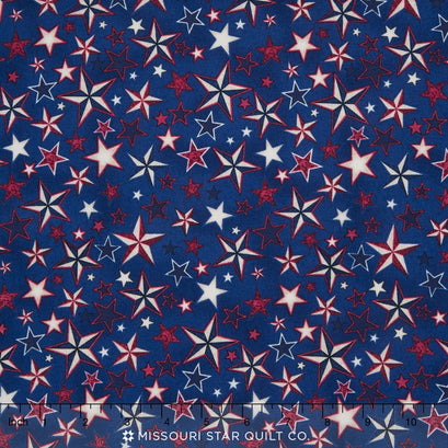 Pride & Glory - Stars Blue Yardage