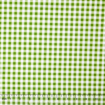 Medium Gingham - Green Yardage