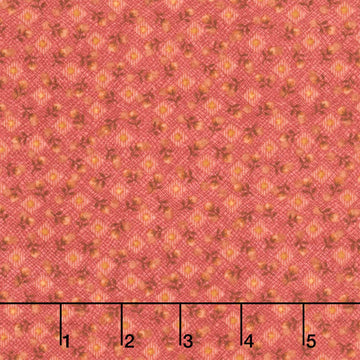 Where the Wind Blows - Diamonds & Rose Buds Red Flannel Yardage