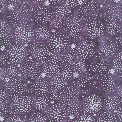 Shadow Blooms Batiks - Dandelion Burst Purple Grape Yardage